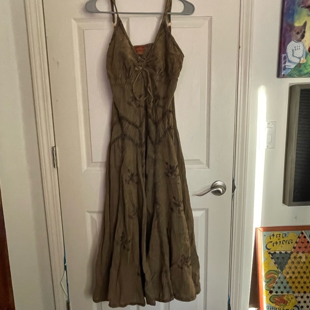 Brown hippie dress